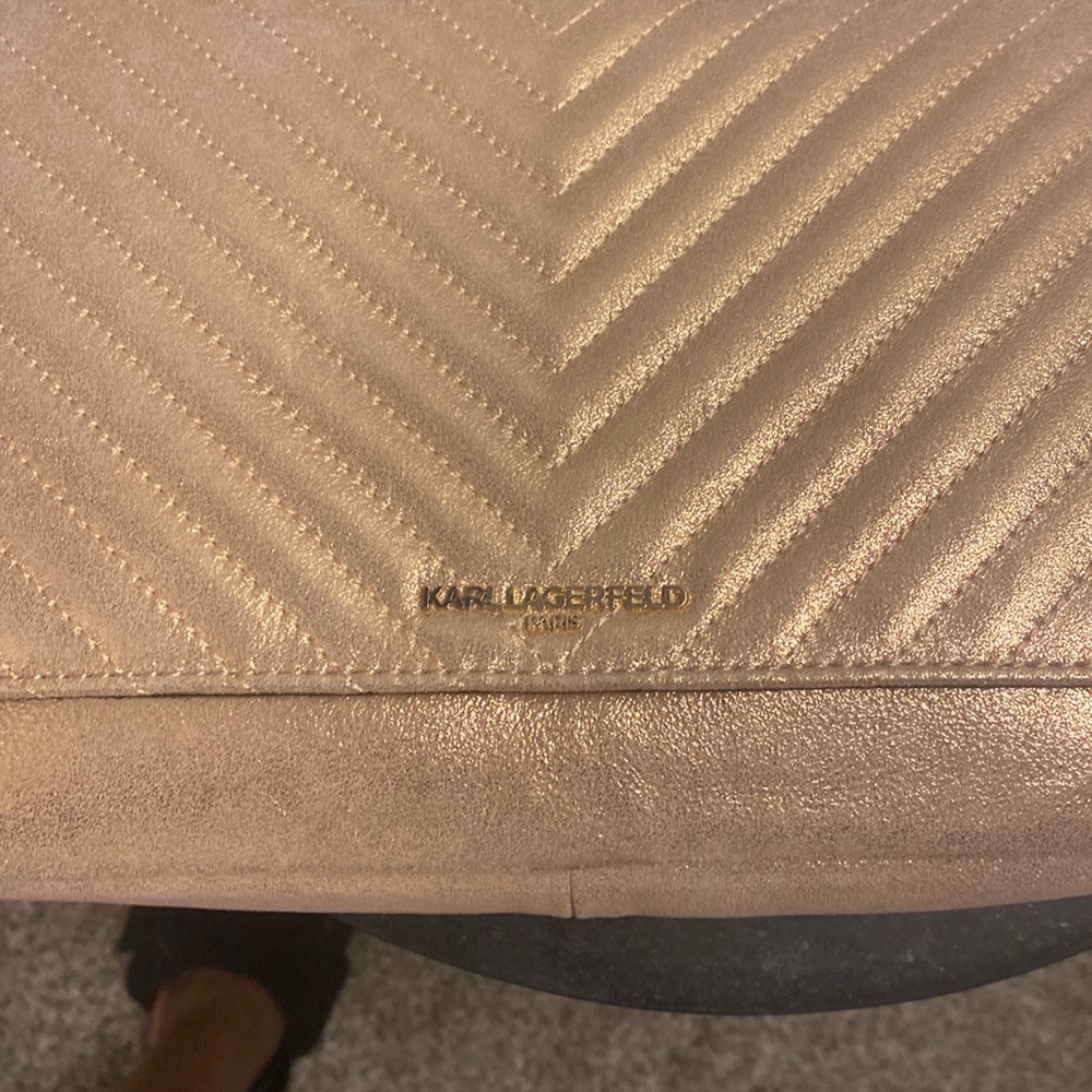 Karl lagerfield rose gold metallic color unique boutique!